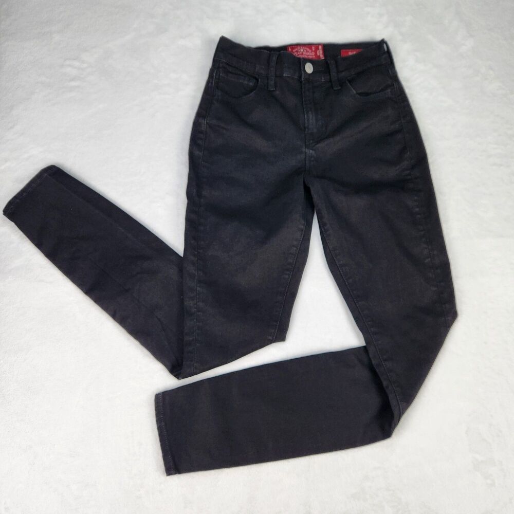 Lucky Brand Jeans Olive High Rise Sz 0 29” Inseam Black Cotton Blend Stretch